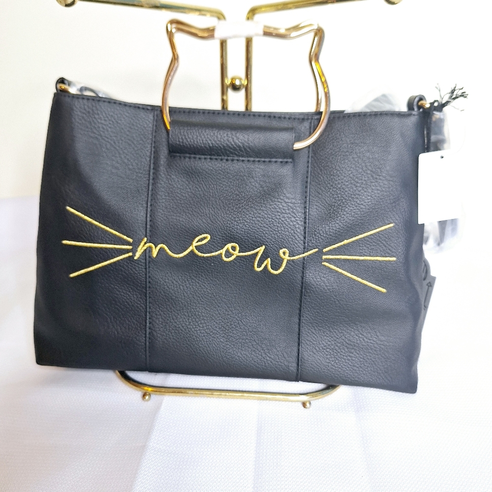 Tshirt and Jeans brand" The Here  Kitty,Kitty" Cat handles crossbody bag.